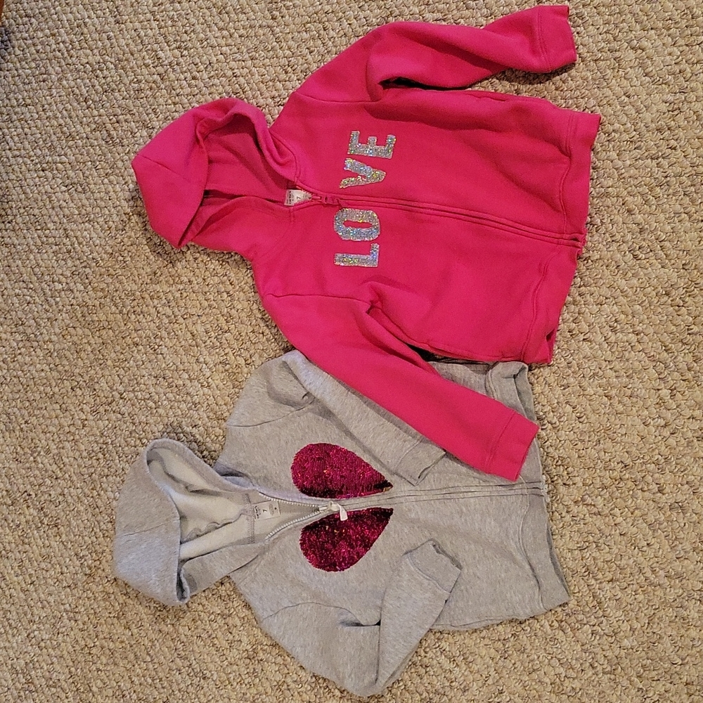 Carters zip sweat shirts, size 7